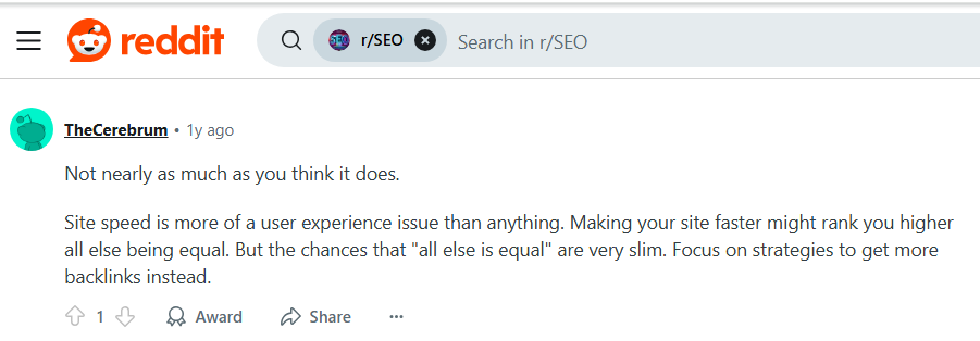 site speed can help you rank higher